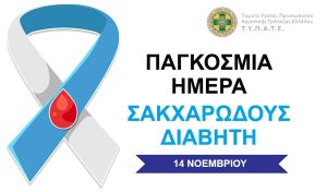 Read more about the article 14/11/2023 ΠΑΓΚΟΣΜΙΑ ΗΜΕΡΑ ΣΑΚΧΑΡΩΔΟΥΣ ΔΙΑΒΗΤΗ